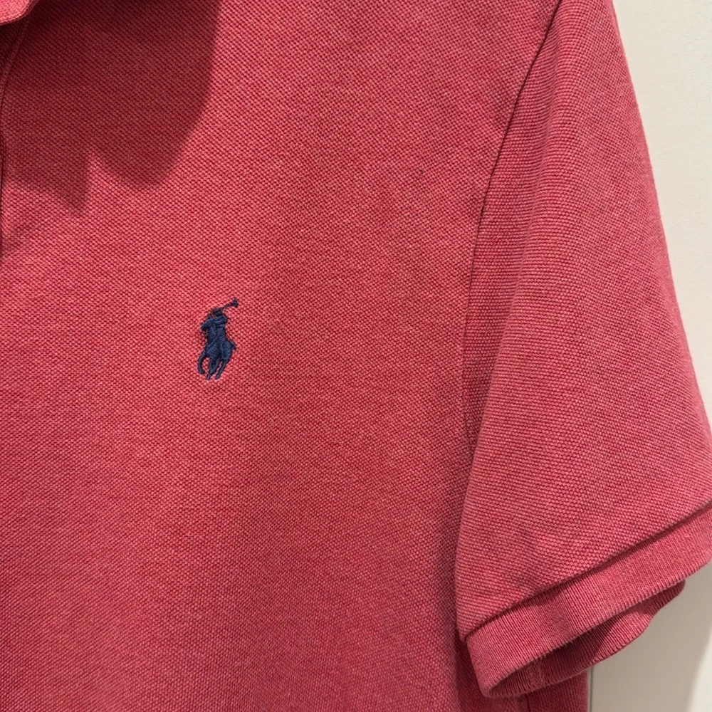 Polo Ralph Lauren Custom Slim Fit salmon colored polo.  Men’s large.